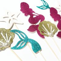 1Pack Tail Starfish Toppers Wrappers Girls Birthday Decoration Kids