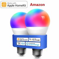 [HOT QQZIWWUJJWG 104] AC85 265V Homekit ผ่านการรับรอง MFI Iphone SIRI Voice Control 9W WiFi Smart Bulb Light Scan Code Connection