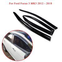 สำหรับ Ford Focus 3 MK3 2012 2013 2014 2015 2016 2017 2018คิ้วกระจกรถแผงกันลมติดกระจกรถยนต์ควันกันสาดที่กำบังฝน