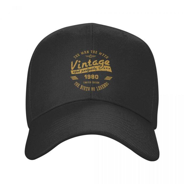 vintage-1980-baseball-cap-for-men-women-adjustable-the-men-the-myth-42-years-birthday-gift-dad-hat-sports-snapback-summer-hats