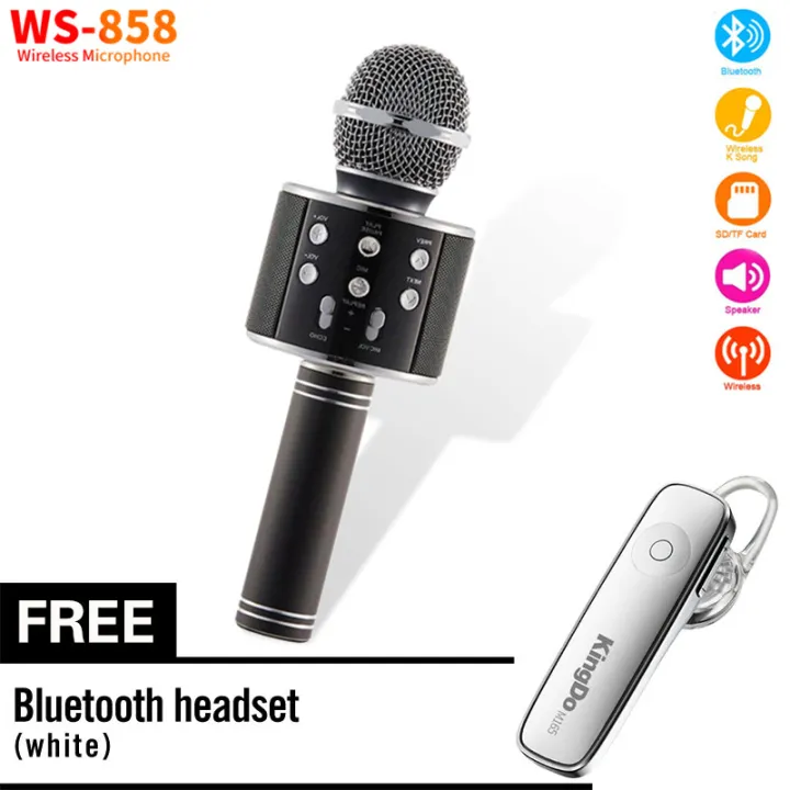Original WS 858 Wireless Bluetooth Microphone KTV Karaoke Handheld Mic