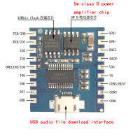 โมดูลเล่นเสียง DY-SV17F IO ไกพอร์ตผลิตภัณฑ์ควบคุม USB ดาวน์โหลดแฟลช