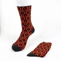 【New】 Overlook Hotel The Shining Carpet Cult Movie Streetwear Men Cotton Hexagon Pattern Socks