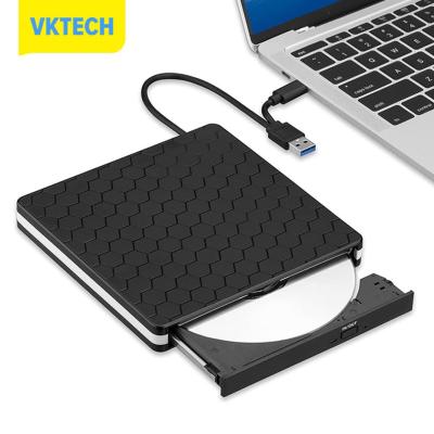 [Vktech] USB3.0ชนิด C อ่านสลิม DVD ไดรฟ์ใส่แผ่นดิสก์แสงปลั๊กแอนด์เพลย์ออปติคัลไดรฟ์ภายนอกเครื่องบันทึกดีวีดีสำหรับแล็ปท็อปพีซีเดสก์ท็อป