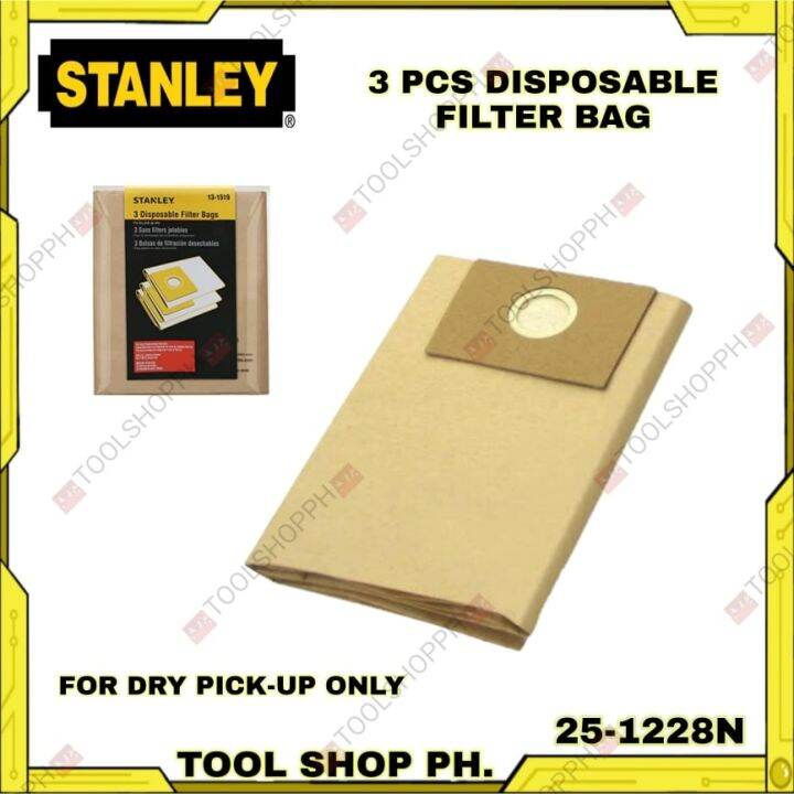 Stanley 251228N Fits 3 4 Gallon Disposable Filter Bag For Vacuum