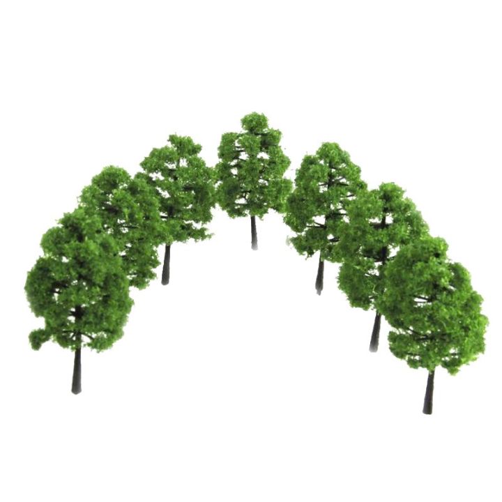 ลายต้นไม้สีเขียวลายต้นไม้แบบทำมือ3-5ซม-1-38นิ้ว40ชิ้นของตกแต่งประดิษฐ์