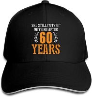 She Still Puts Up with Me After 60 Years Baseball Cap Fashion Classic Peaked Cap Unisex Outdoor Travel Sun Hat Sports Cap Trucker Cap Black