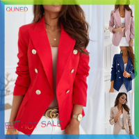 QUNED 2022 Womens Blazer Coat เสื้อแขนยาวลำลองชุดสูท Elegant Office JACKET