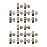 4 Pin Metal Male Female Panel Connector 16mm GX16-4 Silver Aviation Plug of 20 Pcs