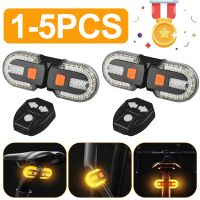 Bicycle Turn Signal Light Wireless Remote Control Bike Taillight USB Rechargeable Bicycle Front Rear Light LED Bike Warning Lamp