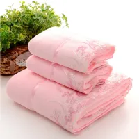 Factory Wholesale Quick Dry Cloth Spa Home Large Size Highly Absorbent Elegant Cute 3-piece Gift Microfiber Towel Set