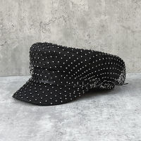 ? French Style Retro Socialite Fengshui Diamond Gauze Beret Female Autumn And Winter Starry Sky Elegant Graceful Newsboy Cap Flat-Top Cap