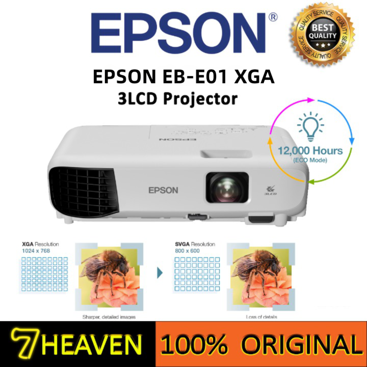 EPSON EBE01 XGA PROJECTOR ( 3,300 LUMEN, HDMI PORT ) Lazada