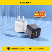 Pisen Bộ Sạc 20W PD Bộ Sạc Gắn Tường Phổ Thông Mini Điện Thoại Di Động