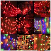 USB Charging LED Holiday Lights Traditional Chinese Red Lantern Lamp for New Year Festival Decoration Garland String Night Light