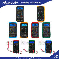 Manooby เครื่องวัดดิจิตอลมัลติมิเตอร์แบบใช้มือถือ XL830L จอ LCD แบล็คไลท์แบบพกพาเครื่องวัดเครื่องทดสอบแรงดันไฟฟ้าแอมมิเตอร์โวลล์มิเตอร์โอมม์ Ac/