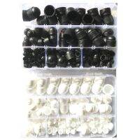 300/197pcs Hexagon Plastic PE No Thread Protection Acron Nut Black White Dome Protection Caps Cover Exposed for Bolts Nuts Car