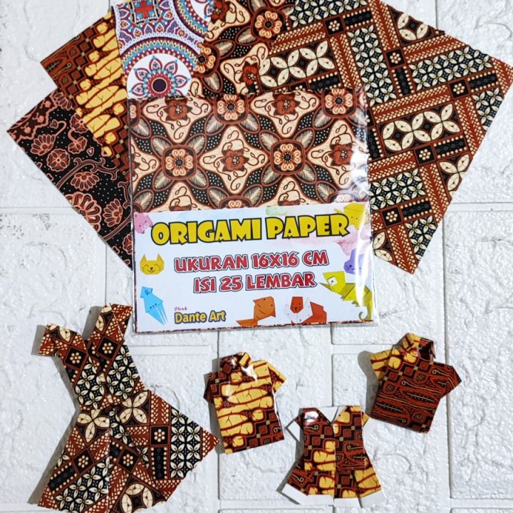 Kertas Origami Batik Kertas Lipat Motif Prakarya Diy Per Pack