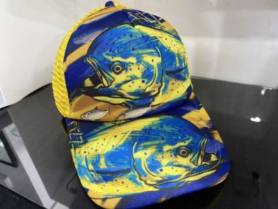 หมวก FIZZ ลายปลากระมงสีเหลือง
