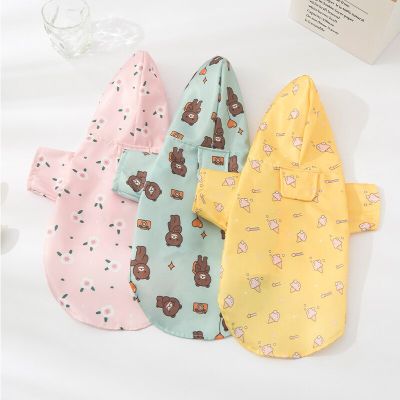 Pet Dog Raincoat Summer Fashion Short Sleeve Dog Waterproof Clothes Puppy Coat Dog Raincoat Outdoor Coat Bichon Schnauzer Welsh