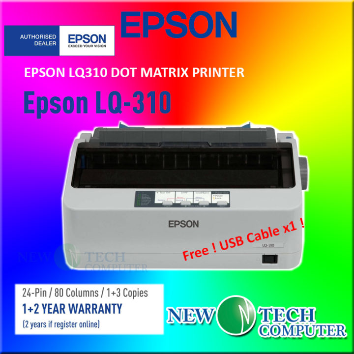 Stock Ready ~ Epson Lq310 Dot Matrix Printer Lq 310 With 24 Pin Narrow Carriage Impact Lazada 0025