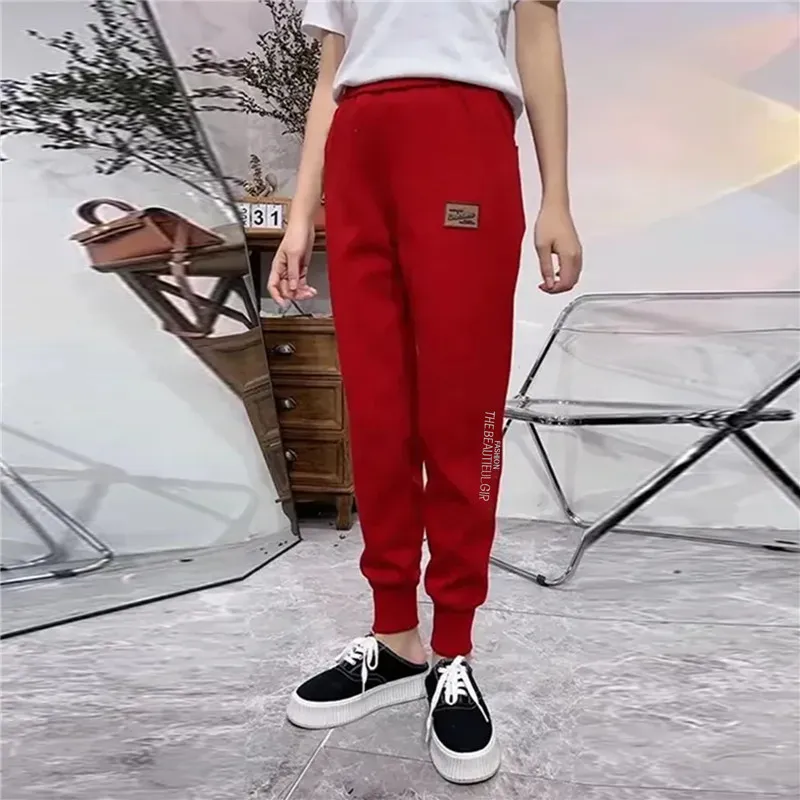 Cyprus Winter Big Size 4XL Lambwool Sweatpants Womens Casual Warm Haren  Pants Thick Plush Velvet Snow Wear Jogger Pant