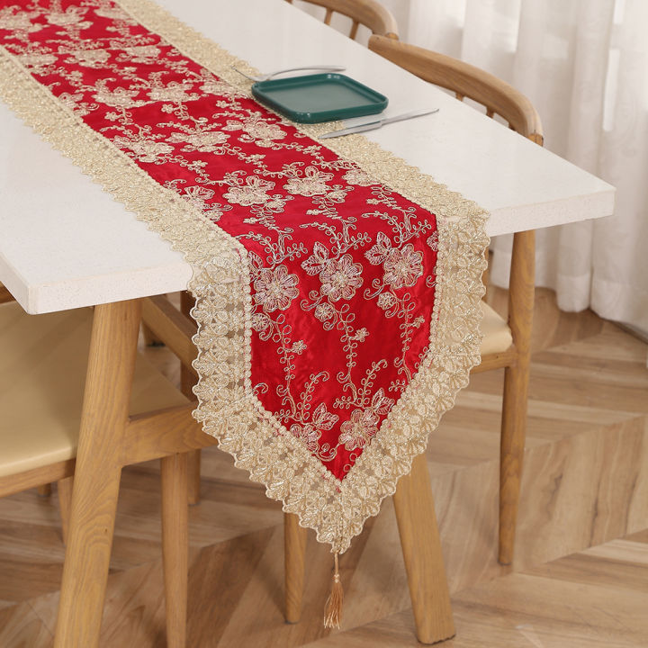 Vintage Embroidered Floral Tablecloth Hollw Flowers Lace Table ...