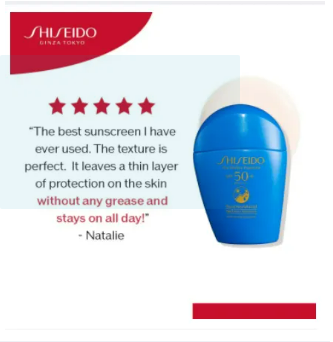 ครีมกันแดดชิเชโด้ Shiseido The Perfect Protector SPF50+ PA++++ เนื้อสัมผัสแบบโลชั่นน้ำนม ยิ่งเจอน้ำ ยิ่งปกป้องขั้นสุด