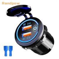 【Aishang electronic】Randpow12V/24V ชาร์จเร็ว3.0USBChargerTouchFast ไฟแช็ก