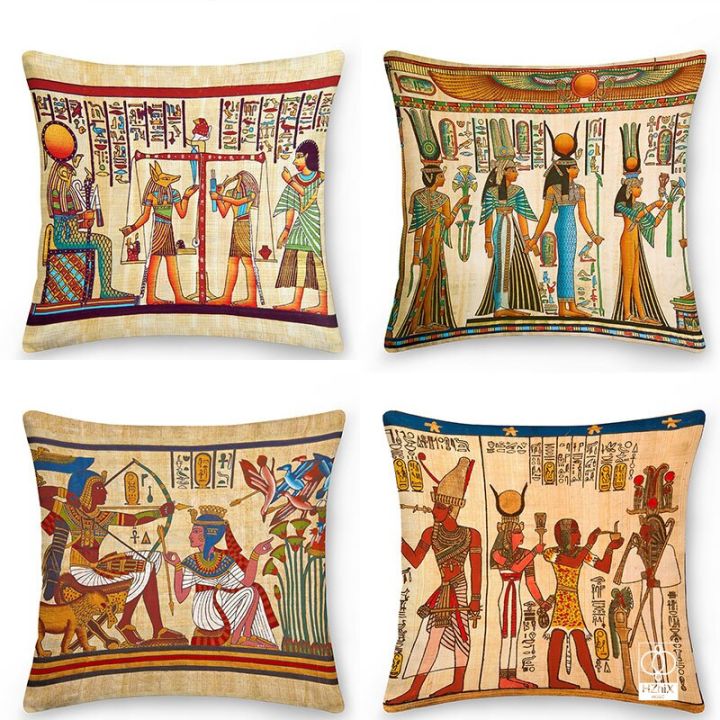 ปลอกหมอนอียิปต์โบราณปลอกหมอนอียิปต์-ปลอกหมอนโซฟาห้องนั่งเล่นตกแต่ง-hiasan-kamar-เบาะหมอนข้าง