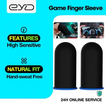 2pc Finger Sleeves Game Glass Silver Fiber Thumb PUBG Gaming Touch Screen  Gloves