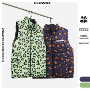 Áo phao gile local brand Clownz Leopard Puffer Jacket khoác gió unisex nam