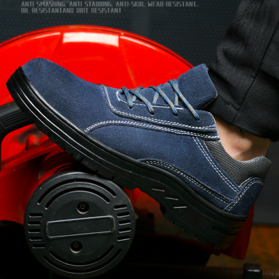 【UpSurge】 ✨ สินค้าขายดี✨ รองเท้าประกันแรงงานหัวเหล็กตัดต่ำ รองเท้าหนังกลับกันลื่นและทนต่อการสึกหรอ รองเท้าป้องกันการลวก ป้องกันประกายไฟ งานเชื่อม