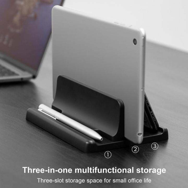 portable-vertical-adjustable-aluminum-stand-desktop-dual-slot-notebook-tablet-base-mount-holder-dock-pro-air-laptop-stands