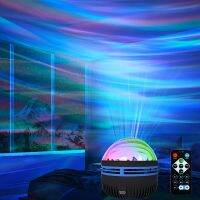 ❃✑▧ LED Water Pattern Starry Sky Light Remote Control Aurora Projection Light USB Plug-in Magic Ball Stage KTV Hotel Laser Light