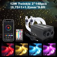 NEW LED Fiber Optic Lights Smart Bluetooth APP Control 12W Twinkle Music Control 296Pcs Cable Car Roof Starry Sky Ceiling Light