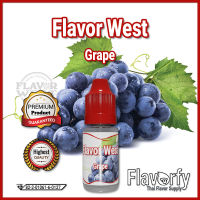 Flavor West Grape - กลิ่นองุ่น - กลิ่นผสมอาหาร - ผ่านการรับรองจาก อย. ประเทศไทย บรรจุและขายโดย Flavorfy กลิ่นผสมอาหารอเนกประสงค์ เหมาะสำหรับ ลูกอม, กัมมี่, น้ำผลไม้, เบเกอรี่, ไอศครีม, ของเหลวอื่่นๆ