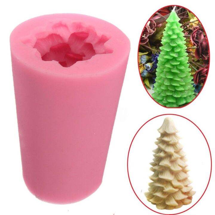 dgthe-เทียนซิลิโคนทำมือเครื่องมือทำขนมอบ3d-สบู่ต้นไม้คริสต์มาสแม่พิมพ์อุปกรณ์ทำแม่พิมพ์ขนมเค้กคริสต์มาส