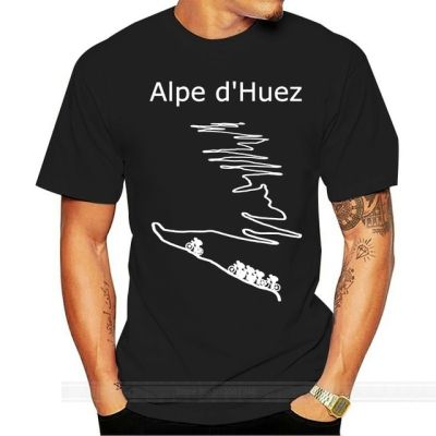 เสื้อยืดคอกลม ผ้าฝ้าย พิมพ์ลาย Alpe d Huez in France สไตล์ฮิปสเตอร์ แฟชั่นสําหรับผู้ชาย