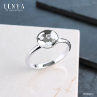 Lenya Jewelry  แหวนเงินแท้ 925 LENYA ETERNAL ชุบทองคำขาว ประดับด้วย SWAROVSKI ZIRCONIA สีขาว สวยคลาสสิค