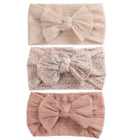 【CW】 3Pcs/Set Baby Bows Headband Set Headbands Twist Cable Knit Soft Knot Turban Kids Headwear Accessories