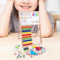 CCAngel เด็กคณิตศาสตร์ลูกคิดรางไม้คณิตศาสตร์ Manipulatives คณิตศาสตร์ของเล่นช่วยการนับของเล่นเสริมพัฒนาการ