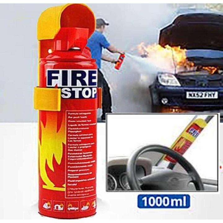 Car And Motorcycle Fire Extinguisher With Stand Portable Fire Stop 1000ml Lazada PH