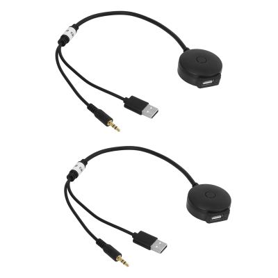 2X Car Wireless Bluetooth Audio AUX and USB Music Adapter Cable for BMW Mini Cooper