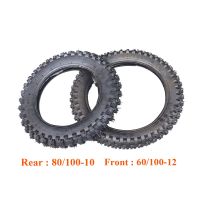 Off Road Tire Front 60/100-12 Rear 80/100-10 With Inner Tube 2.50/2.75-12 2.75/2.50-10 For Dirt Pit Bike Motocross Motorcycle