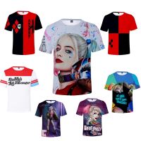 Harley Quinn เสื้อยืดผู้ชายผู้หญิงสบายๆตลก T เสื้อ3D พิมพ์นกเหยื่อ Clown Tshirt เสื้อแฟชั่นกีฬา Tees