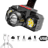 LED Headlamp Strong Light Super Bright Head-Mounted Flashlight Outdoor Long Shot Rechargeable Fishing Night Fishing Miners Lamp