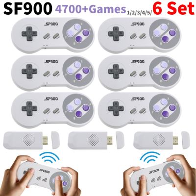 【YP】 1-6Set SF900 Game Console 2.4G Receiver Video Consoles for Super SNES NES with 2 Controllers