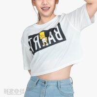 COD Letitia Robbins DOSH WOMENS CROPPED TOPS THE SIMPSONS เสื้อยืดทรงครอปสั้น ผู้หญิง FSIWT1004-OW