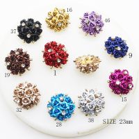 ZMASEY New 5Pcs/Lot Fashion  23mm Buttons 10 Color  Button Decoration DIY Rose Alloy Shank  Beautiful Accessories Haberdashery